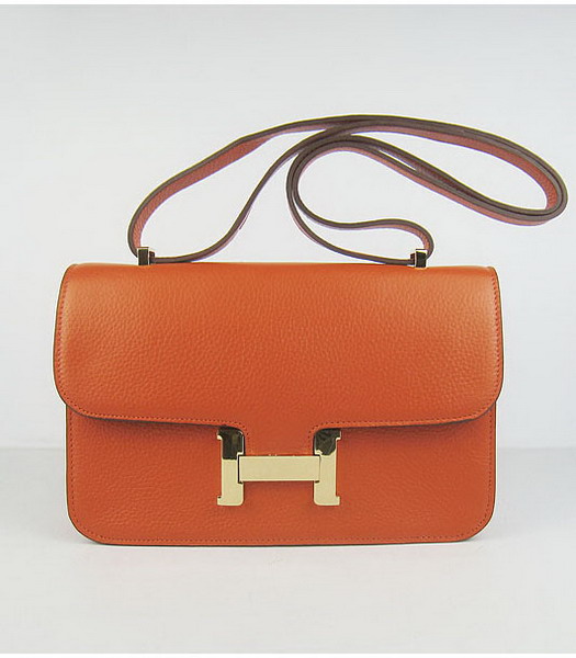 Hermes Constance Togo Leather Bag HSH020 Orange Gold